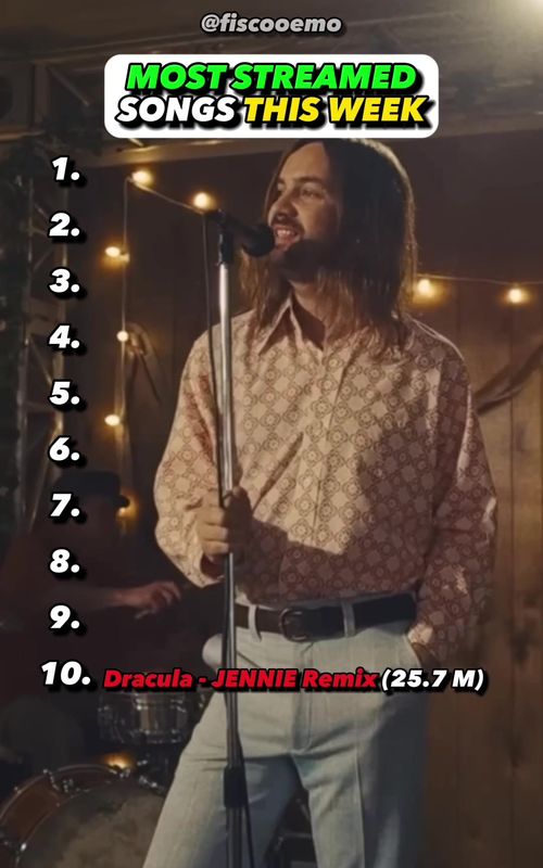 The biggest songs this week #dracula #tameimpala #jennie #beautyandabeat #babydoll 