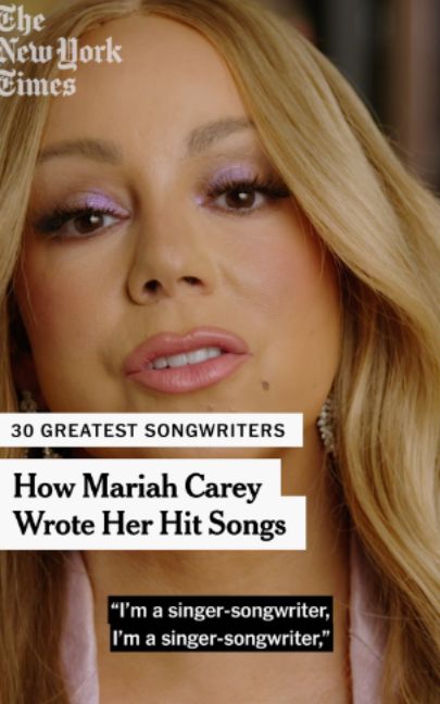 Mariah Carey has more No. 1 hits than any other American artist, and that’s not just because of her voice. Having written or co-written nearly all of her No. 1 singles, she talks about the childhood poetry and heartfelt studio moments that led to her becoming a seasoned songwriter and cultural force. @mariahcarey is one of The New York Times Magazine's 30 greatest living American songwriters. Interview by Danyel Smith. Video by @joshuacharow #nyt30greatest #AmericanSongwriters #MariahCarey