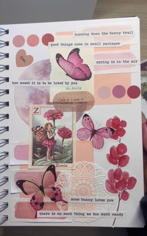 Butterfly collab with the amazing @thejulietjournal !! Check her video out 💗💗💗 #butterflygate #fyp #journaling #journal #journalwithme #junkjournal #scrapbooking #journalingasmr #journalasmr #scrapbook #scrapbookasmr #stickerasmr #anxietyrelief 
