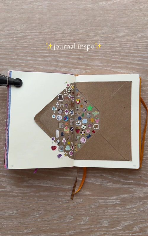 Sticker dump journal inspo!! This was so simple to make but looks so cool in the end :) also a great exercise to reduce sticker anxiety 🙂‍↕️ ##junkjournal##journal##journalideas##journaling##creatorsearchinsights