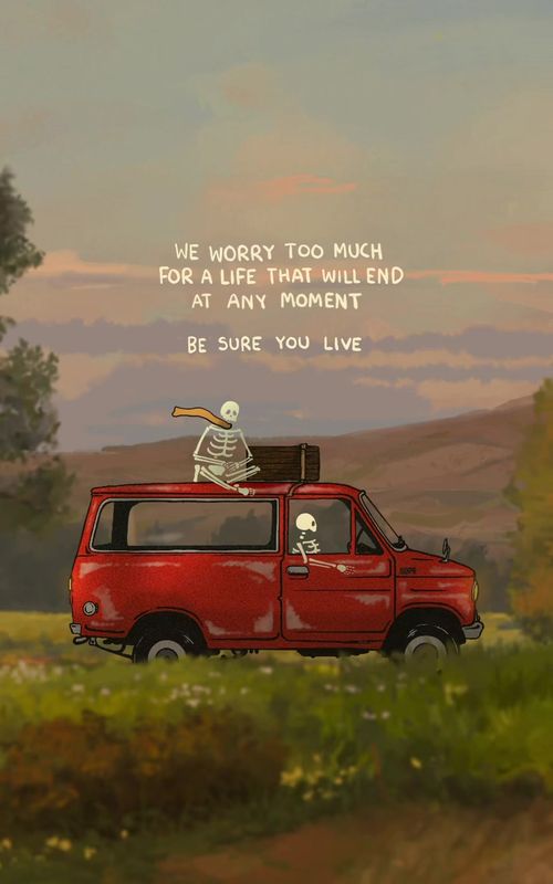 I’ve seen variations of the thought: “life can end at any moment”, but the more I thought about it there’s something esoteric about that belief, so I’ve opted here for the more realistic approach: “life will end at any moment”. It will be a moment random as ever, and it always feels too sudden. There’s a sense of urgency in everyone when we’re first told of our mortality, and then hopeful years are spent trying to fit in all we can into this little breath of time.  It’s amazing what can be done with even just a few days of our lives. Take nothing for granted. Be worried as little as you possibly can. Your mortality is an inevitable thing, but it’s not scary, it comes like the days or hunger or change. I feel as though we become complacent, compartmentalising our deaths as some far off idea we don’t have yet to contend with. In doing that, we actually rob ourselves of a richness so profound, it’s been studied and the subject of art for many centuries.  Do your best to live as fully as you can.  This little animation took us some considerable thought, from getting the movement pacing right, to the depth and detail of the multiple background and foreground layers, as well as the passing light etc.  I hope so much you enjoy this fresh piece of art and find comfort in the words. Thank you for supporting the work we paint and animate all by hand. It means the world to us.  #hope #love #grief #motivation #animation