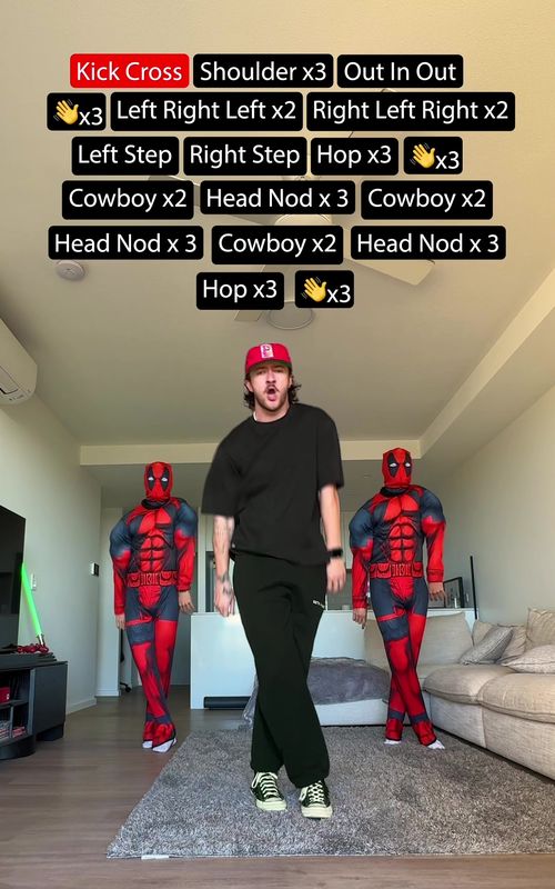 Deadpool Dance Tutorial 🕺 #deadpool #wolverine #deadpoolwolverine #marvel #nsync #nathanlust 