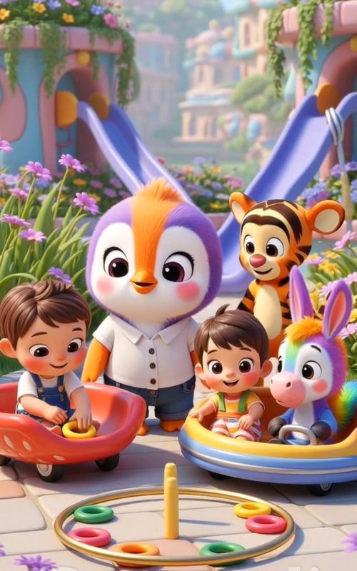 Cute cartoons enjoying fun with friends #kids #kidssong #kidscartoon #cartoonvideo #foryou 