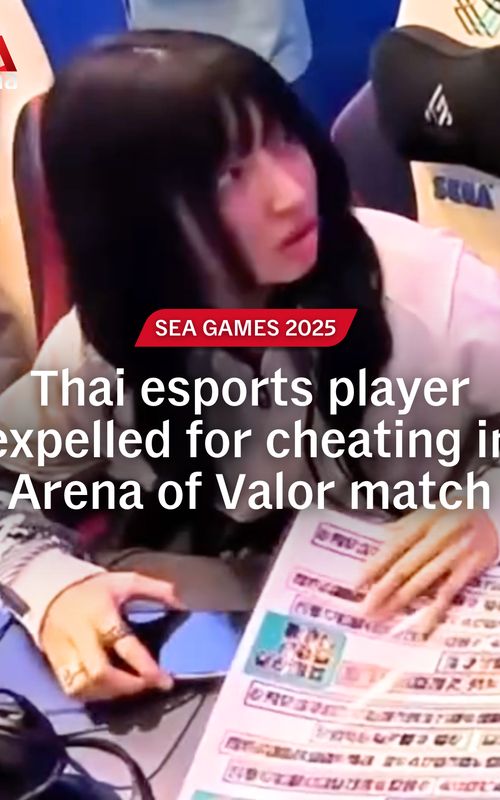 An esports player who was part of Thailand's Arena of Valor women's team was disqualified from #SEAGAMES2025 after she was found cheating during a match with Vietnam. Naphat Warasin, also known in the gaming community as "Tokyogurl", had used “unauthorised third-party software or hardware modification”, said a SEA Games esports technical delegate. Naphat also drew flak for a vulgar hand sign during the match livestream. #thailand #thainews #Thailand2025 #33rdSEAGames