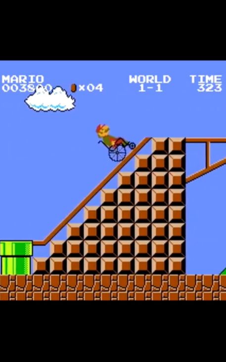 Super Mari with disability😂 #arcadegames #retrogames #retrogaming #supermariobros #supermario 