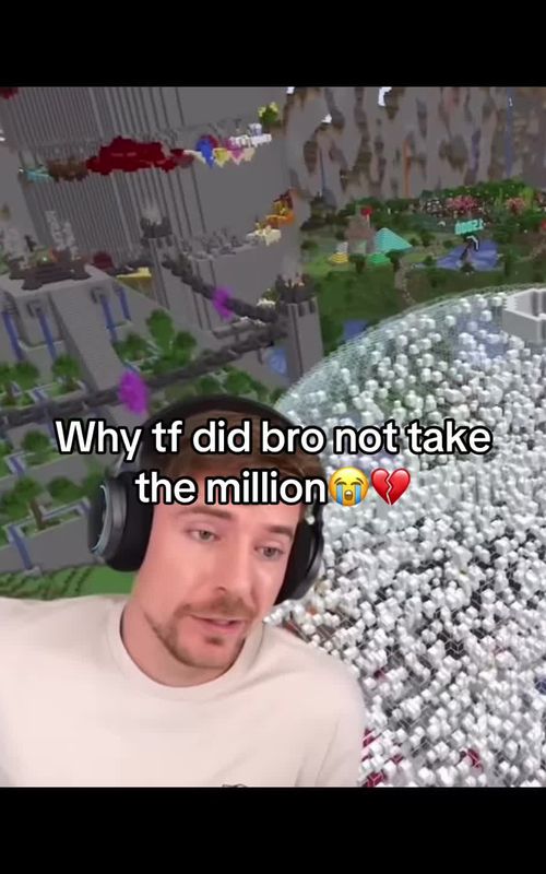 minecraft over the million from mrbeast😭 #mrbeast #paidpartner