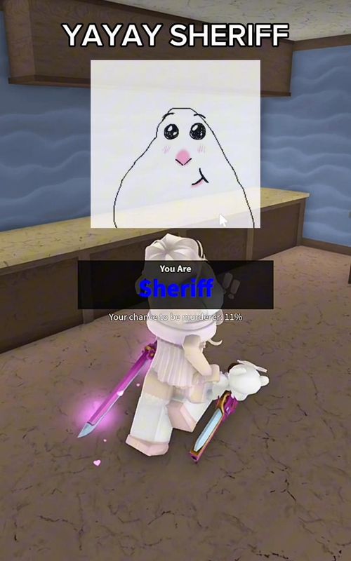 SEE I ADDED HAMSTER STICKERS ON THIS ONEEE #mm2fyp #roblox #mm2 #funnymoments #mm2roblox 