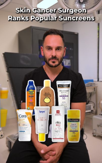 Ranking popular sunscreens - Skin cancer surgeon gives his thoughts #Sunscreen #SPF #Dermatology