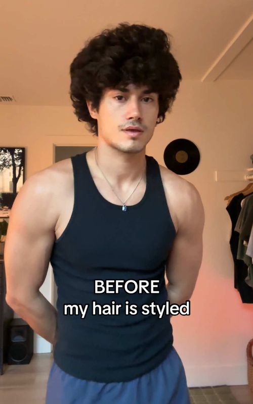 feels like a daily glow up😅 #menshair #beforeandafter 