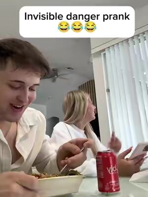 Invisible danger prank 😂😂😂  #funny   #prank   #moments   #sofunny   #funnytiktok              