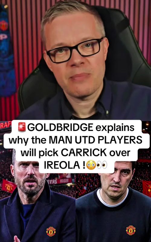 🚨MARK GOLDBRIDGE reacts to IREOLA being linked to MAN UNITED permanent job to replace MICHAEL CARRICK and explains why the PLAYERS would rather have CARRICK over IREOLA !😳😡 #fyp #markgoldbridge #manchesterunited #manutd #carrick 