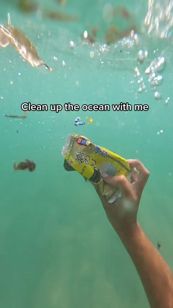 Let's clean up the ocean! 💙😊 #plasticpollution #climatechange #oceancleanup #sealover #foryou #fypシ