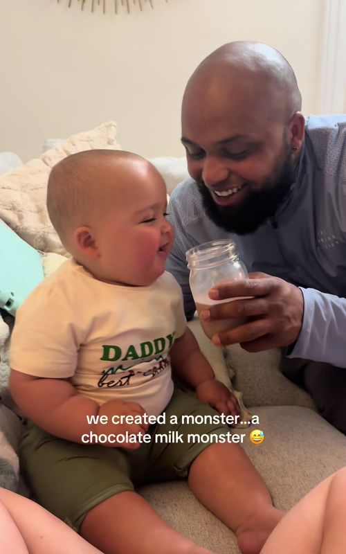 the way he LOSES it when we take it away 😭  P.s. thank you to @DorrieKgrams for the cutest outfit 🥹🫶🏼 #babiesoftiktok  #MomsofTikTok  #babyboy  #babylove  #babyfever 