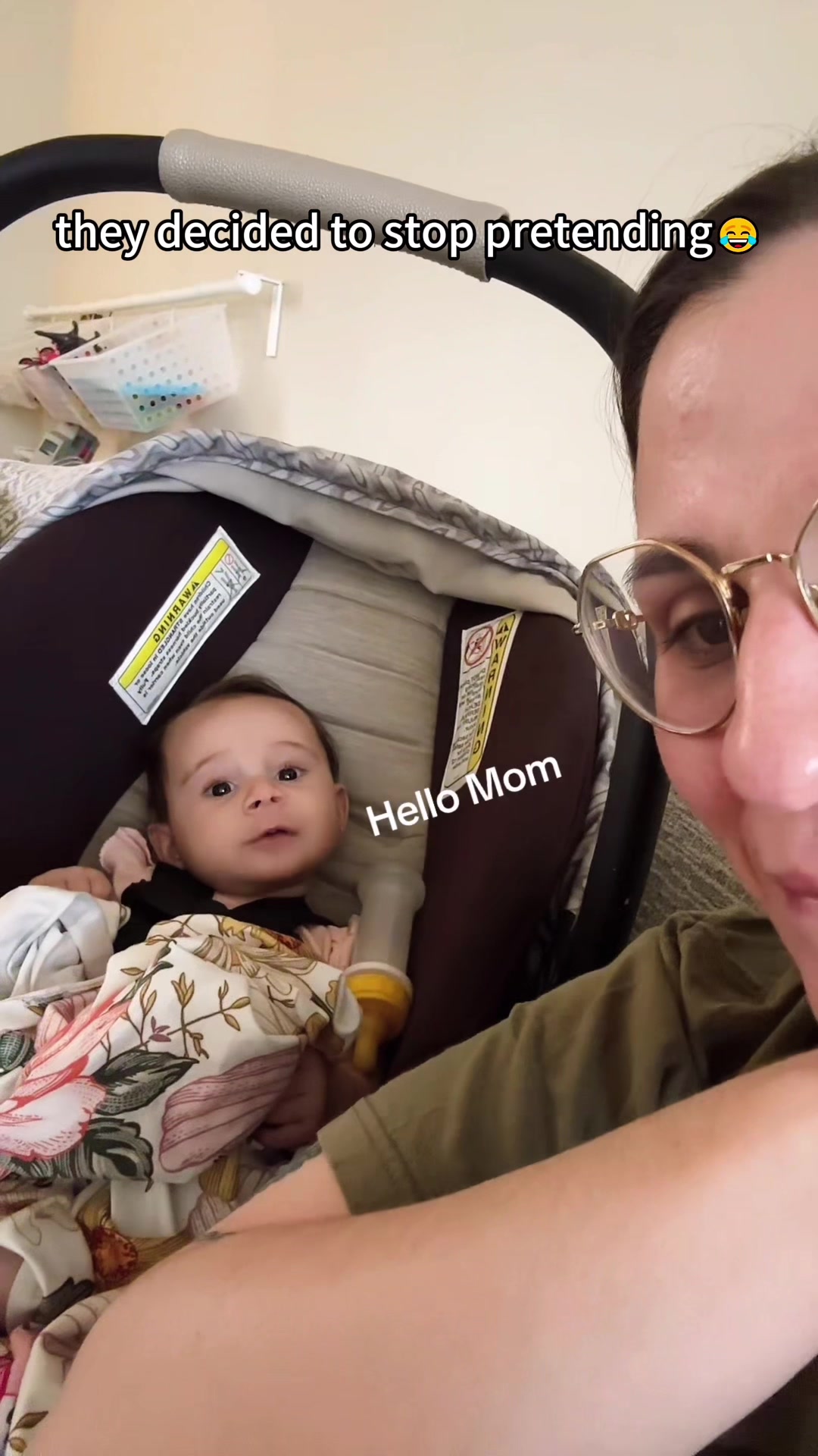 Newborn acting like he’s been here before 👀#newborn #baby #shocking #unbelievable #fyp