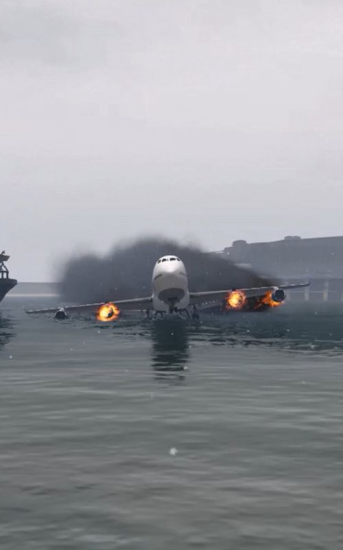 The plane caught fire after takes off and sunk into water #gta5 #gta #planecrashed #tiktokviral #crash #plane #aviation #newvideo #foryou #foryoupagе #topvideo #viraltiktokvideo #tiktoktopvideo #scaryway #game #videoviral 