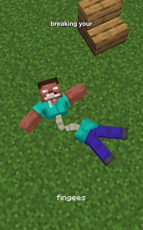 I added breaking your back to #Minecraft #cursedminecraft #minecraftmemes 