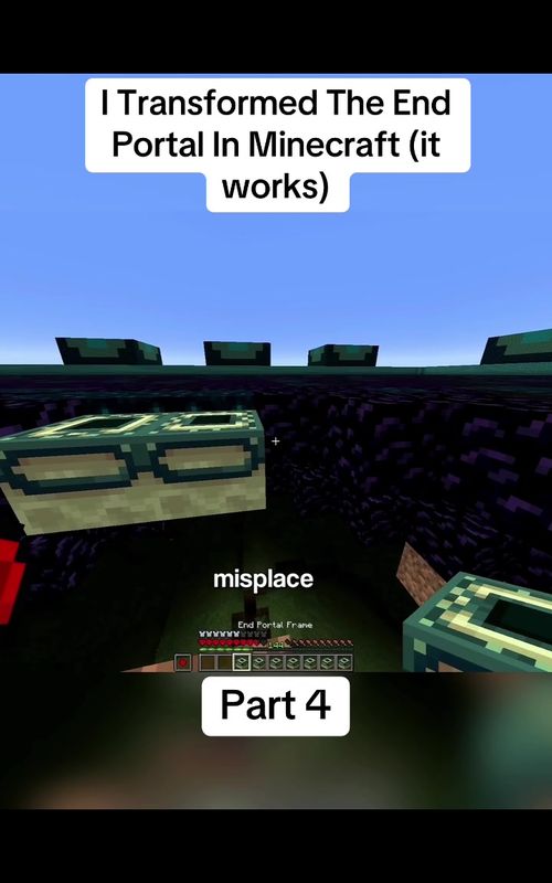 I Transformed The End Portal In Minecraft (it works)#Minecraft #viral #fyp 