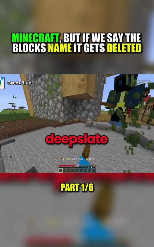 Minecraft, But if we say the blocks name it’s gets deleted | Part 1 | #Minecraft #clips #minecraftclips #goviral 