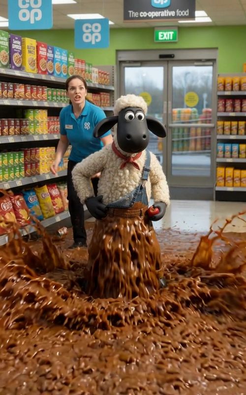 Plop plop in my local co op #fyp #sheep #britishhumour #ukcomedy #ishitmypants 