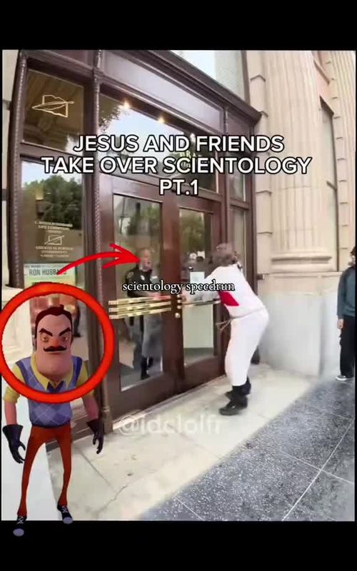 w hello neighbor #fyp #meme #viral #scientology #helloneighbor 