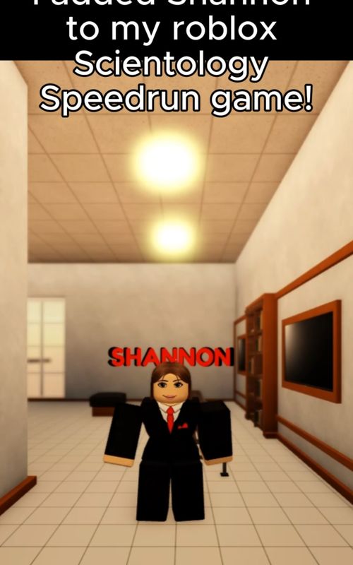 I added Shannon to my scientology game! Put suggestions in the comments! #shannonscientology #cult #speedrun #scientology #roblox