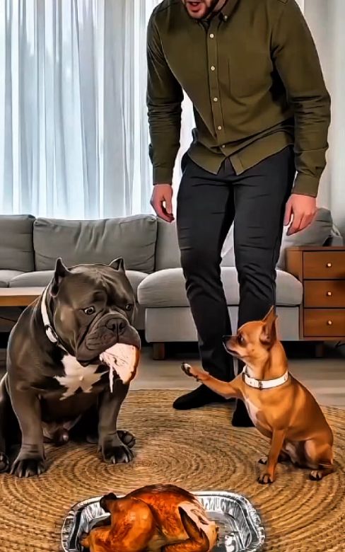 Chihuahua mix Rottweiler funny moment 😂 very interesting funny video 🤣😂 #funnyvideo #animalfunny #chihuahua #funnydog #funnyshort 