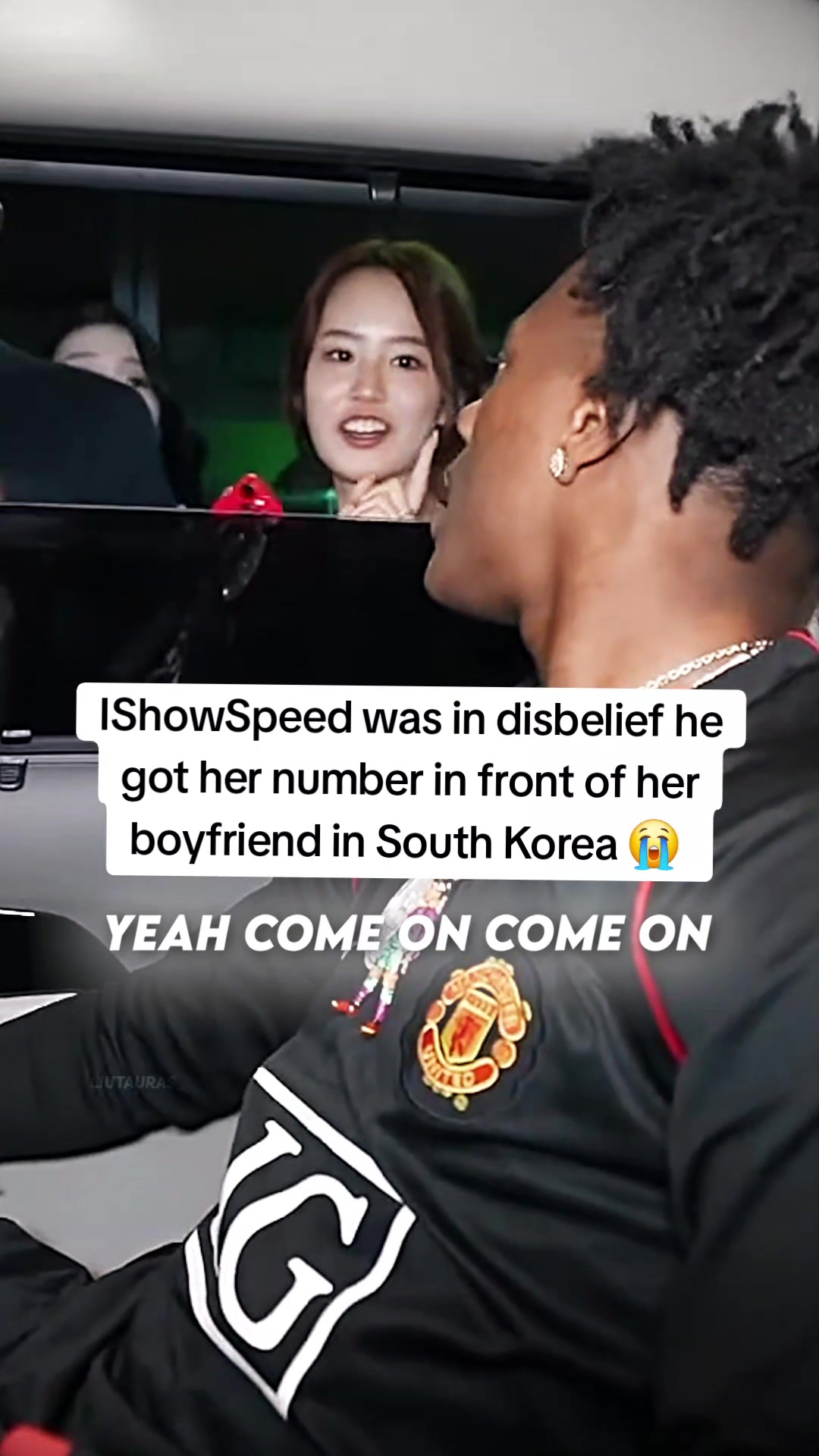 IShowSpeed was in disbelief he got her number in front of her boyfriend in South Korea 😭 #ishowspeed #korea #southkorea #viral 