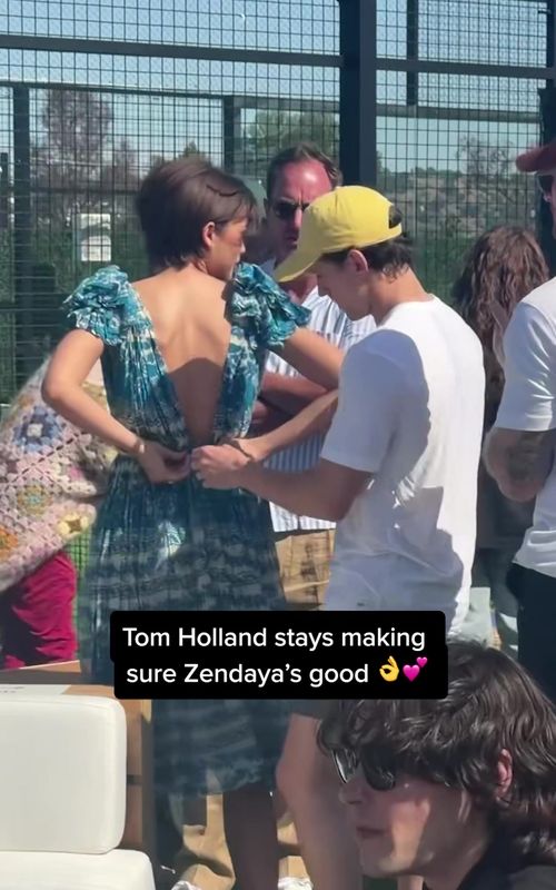 Saw the wardrobe malfunction, fixed it, kept it pushing—a *man*! 😍 #TomHolland #Zendaya