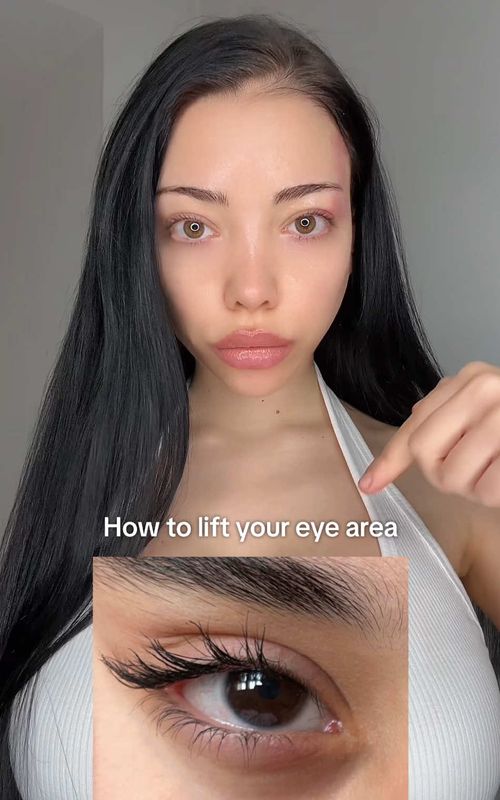 How to lift your eyes for a foxy look + smoother under eyes 🤍                                                                                             #skincaretips #GlowUp #eyeserum #skincare #axisy @AXIS-Y Store US 