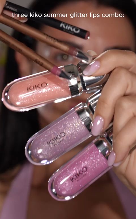 @idareen_'s summer lip lineup 💄✨ If she had to choose just three, these #KIKO3DHydra combos would be it—juicy shine, glossy layers, and effortless vibes all season 💗 Which one’s your fave? #KIKOMilano #makeup #makeuptok #beauty #BeautyTok #lipcombo #combo #lips