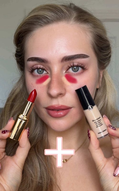 DIY makeup hacks 💄💋⭐️ save this video for later 🫶🏼  products i used:  @Armani beauty luminous silk concealer in shade 2  @Kylie Cosmetics skin tint in shade 2W  @Huda Beauty easy bake powder in ‘poundcake’  @makeupforever HD skin face essentials palette  @Iconic London illuminator drops liquid highlighter  #beautyhacks #makeuphacks #DIY #makeuptips #beautytips 
