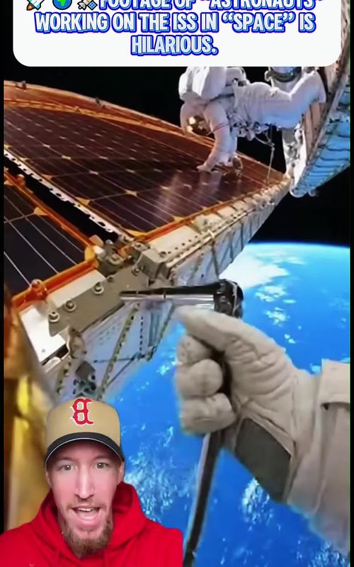 🚀🌍🛰️Footage of “astronauts” working on the ISS in “space” is hilarious. How many bloopers can you catch in this footage? -Entertainment purposes-#astronaut #ISS #space #footage #bloopers