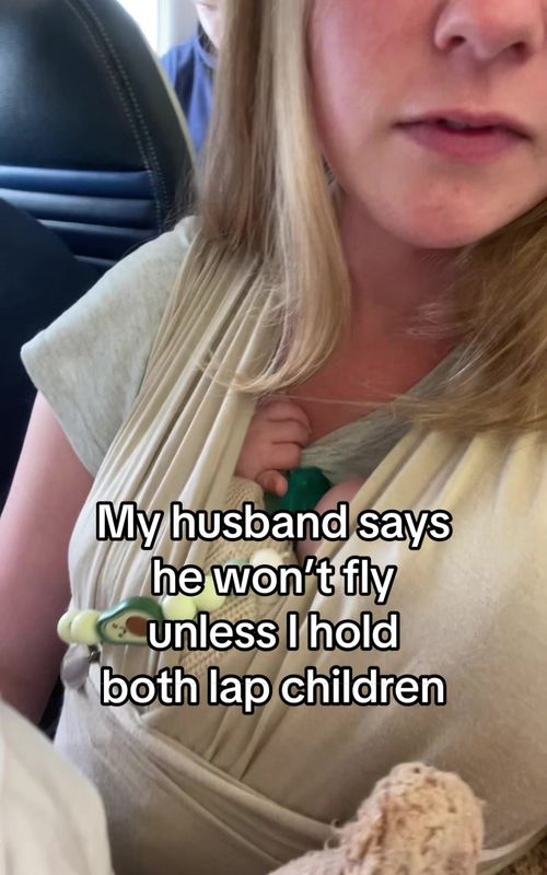 Is the rage bait going too far you guys, my comments have been crazy recently #satire #seriouslysatiricalmommy #flyingwithkids #unhelpfulhusband #airplane 