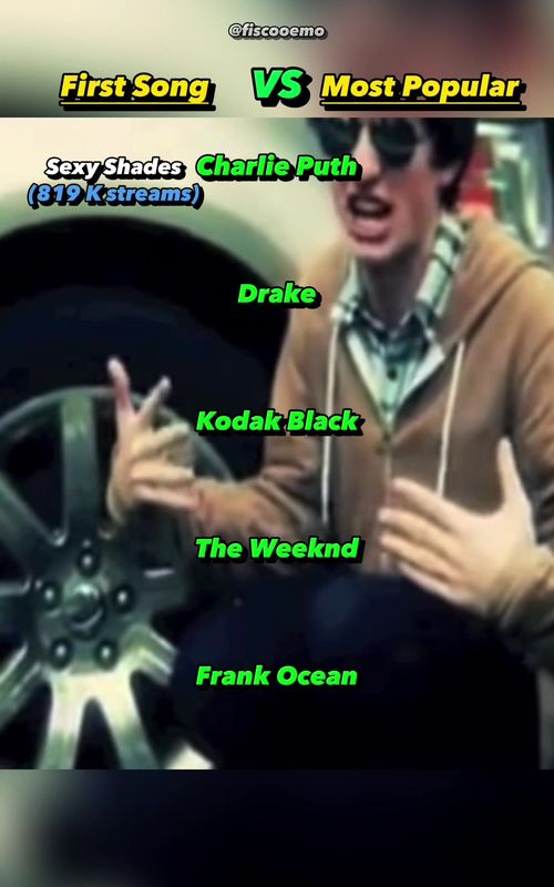 Massive Artists First VS Biggest Songs #charlieputh #drake #kodakblack #theweeknd #frankocean 