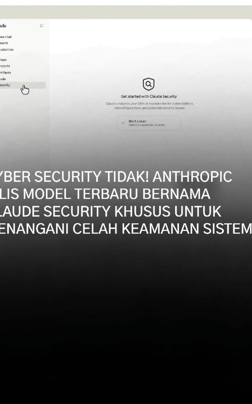 Bulan depan, menemukan vulnerability di codebase bukan lagi pekerjaan mingguan. Bisa selesai dalam hitungan menit. Anthropic meluncurkan Claude Security, tool yang memindai repository untuk menemukan celah keamanan, memvalidasi setiap temuan, dan langsung memberikan patch yang bisa direview engineer. Ini bukan pattern matching biasa. Claude Security menggunakan Claude Opus 4.7 untuk bernalar seperti security researcher profesional, melacak alur data dan mengungkap isu kompleks yang tool berbasis rule cenderung lewatkan. Setiap finding masuk adversarial verification untuk mengurangi false positive, terus keluar dengan targeted patch yang engineer bisa langsung apply. Tool ini sudah di-test oleh ratusan organisasi sepanjang research preview. DoorDash dan Snowflake sudah ada di sana. Sekarang Opus 4.7 juga diintegrasikan ke platform security vendor lain, mulai dari CrowdStrike sampai Microsoft Security. Ini menunjukkan Anthropic tidak membangun silo, tapi menanam Claude ke dalam tools yang udah diandalkan industri. Follow Neura AI untuk edukasi dan AI insight ekslusif lainnya⚪