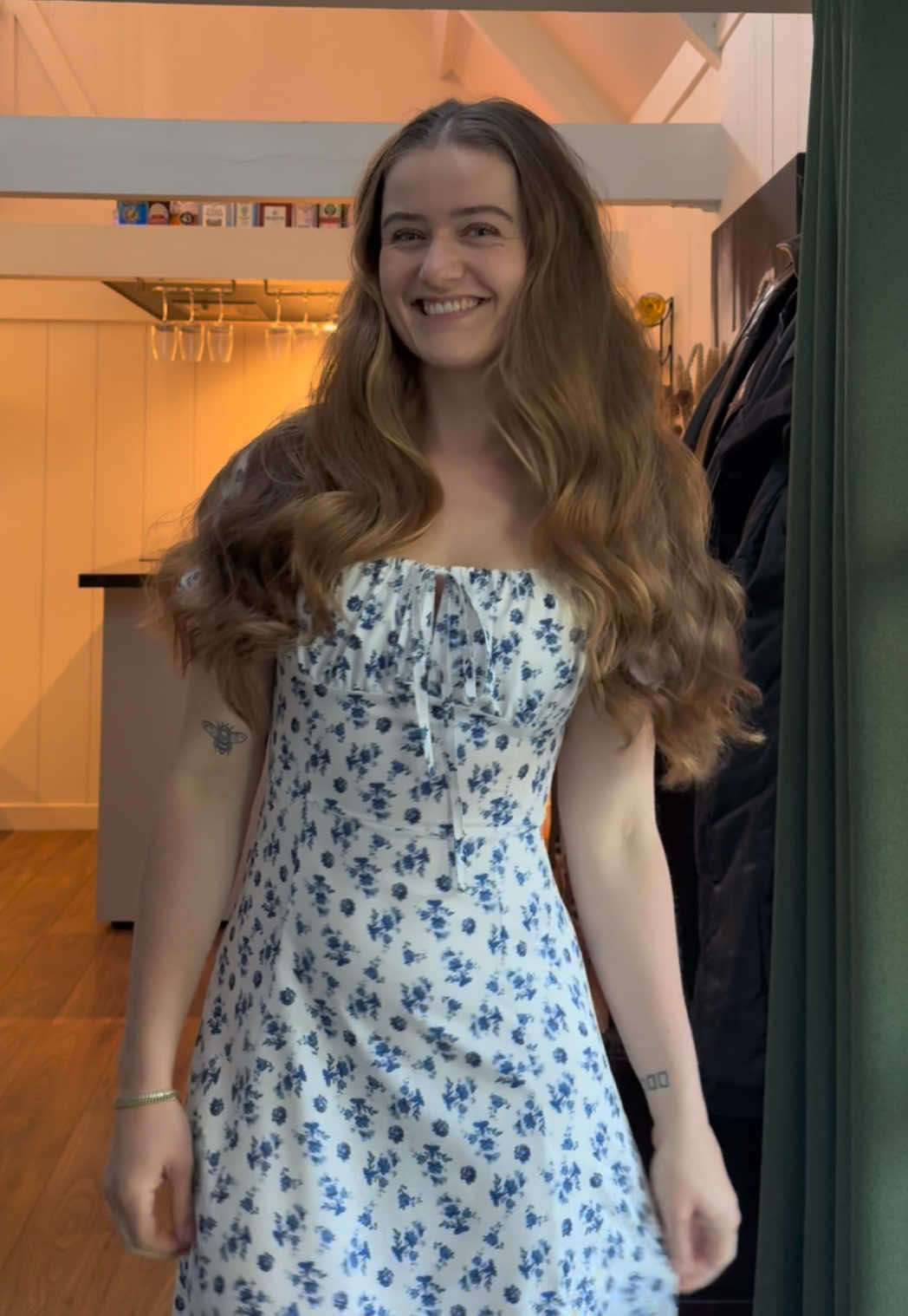 Day 90. 🤍✨ Suns out we can start wearing sun dresses. 🥰🌞 Making a series for myself as a little creative documentary to see how much clothing I actually own and to hold myself accountable for my serious overspending problem. 🫡 #sundress #milkmaiddress #summerdress #cottagecoredress #femininestyle