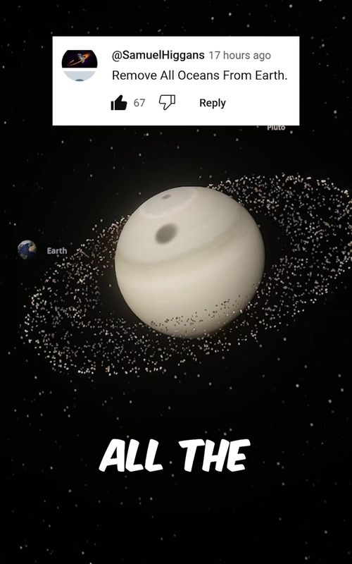 Removing All Of Earth's Oceans!!! #space #universe #Astronomy 
