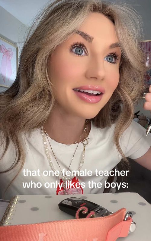 drop the initial of a teacher who acts like this🙈👩🏼‍🏫✨ #thatoneteacher #teachers #pov #highschool #relatable