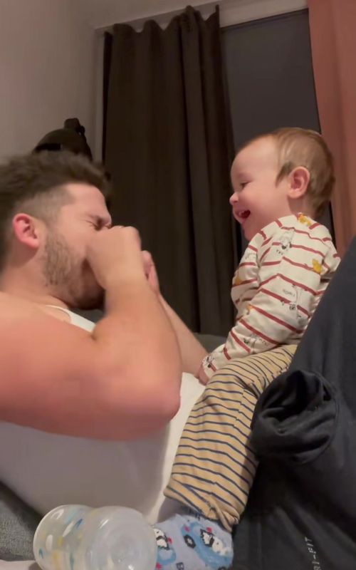 Baby laughter🥰#funny #baby #laughter #dad #cute #babiesoftiktok #titok 
