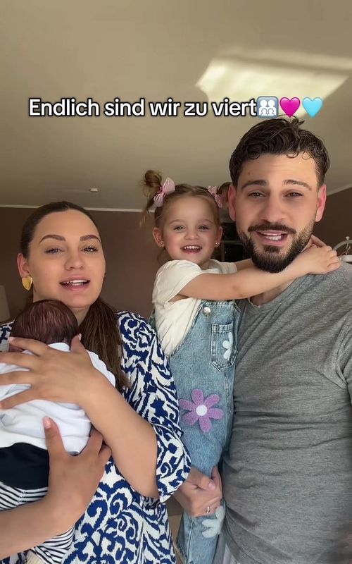 Unser erster Dance zu viert #familyvlog #newborn #cutebaby #momtok #toddlerlife 