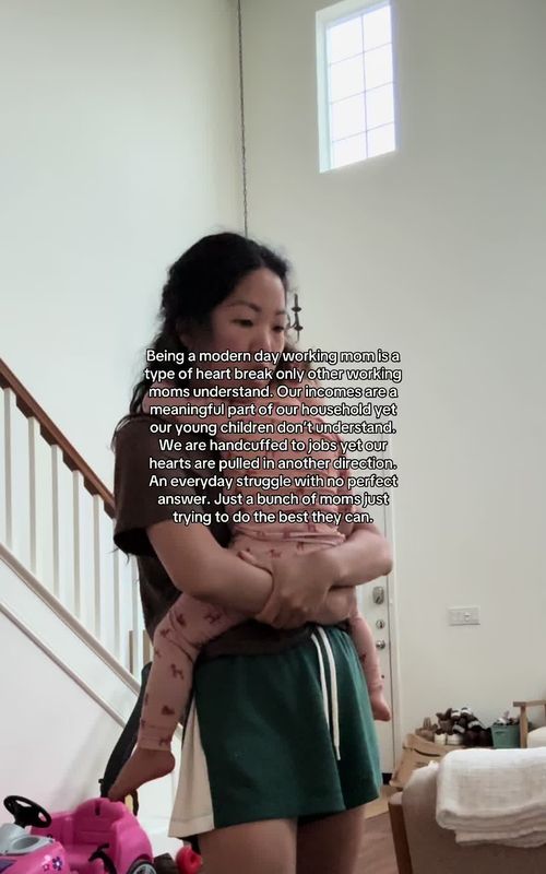 A silent heartbreak I face everyday. And for anyone who wants to suggest I quit, please remember women these days make just as much if not more than men 🫶🏽 I maw this not for sympathy but so other working moms who feel this pain know they’re not alone #workingmom #workingmomlife #motherhoodunplugged #motherhood #momguilt 