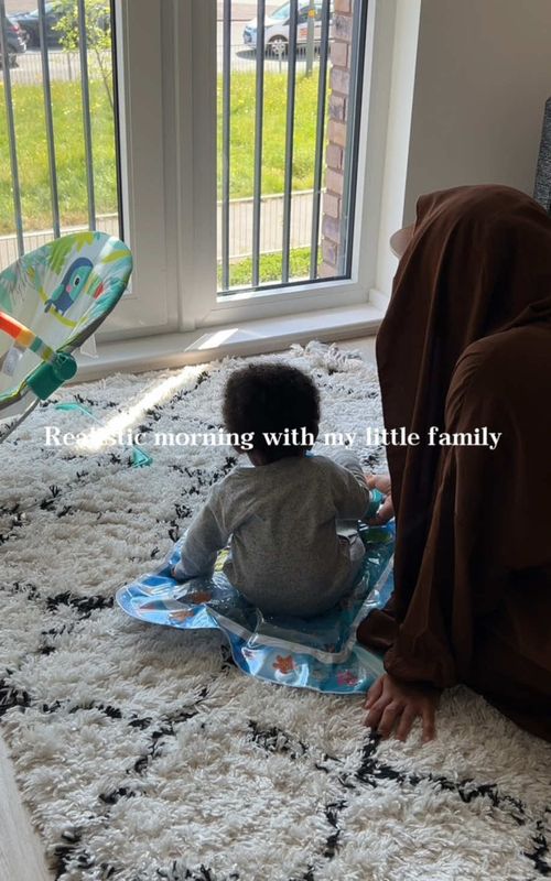 Slow morning with my little family 🤍 episode… I’ve honestly lost count at this point 😭 a bit of chaos, a lot of love, and the usual mum life madness made breakfast, opened a few parcels (perks of the job 🫶🏽) and I can’t get over these plates… they’re too cute tried to get us ready for Jumu’ah… we were late of course 😭 and I don’t know how but I managed to hurt myself 100 times this morning #morningroutine #slowmorning #firstimemom #boymum #familyvlog 