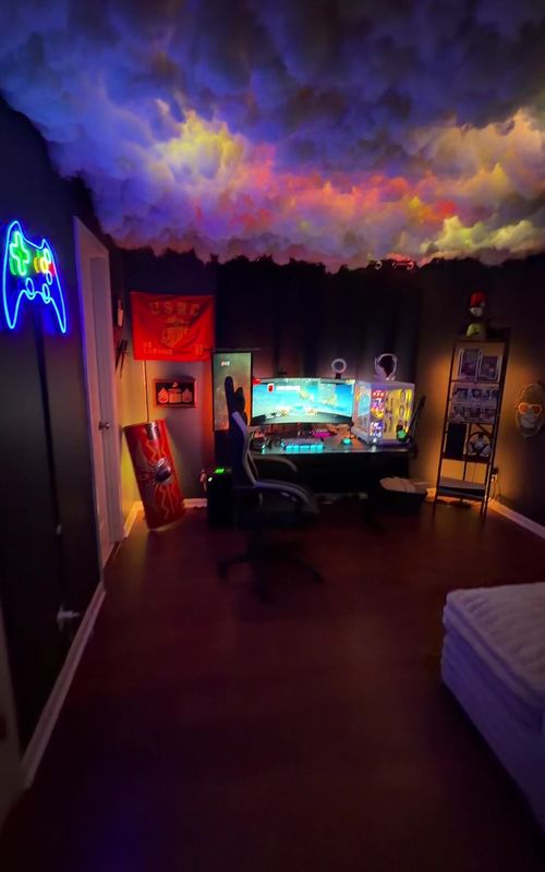 Where the world slows down for a bit. #pcgaming #gameroom #GamingSetup #cloudceiling #gaminglife 