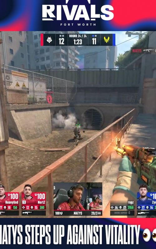 MATYS steps up for a 3K vs Vitality 👀 The @g2esports star pushes this game to a 3rd map 🔥 #BLASTPremier #counterstrike #counterstrike2 #esports #cs2clips #cs2 #cs2highlights #cs2moments #cs2gameplay #cs2pro #counterstrikeglobaloffensive #cs2funny #cs2videos #cs2plays #cs2fun #cs2competitive #cs2community #cs2player #cs2edit #matys #g2 #3k