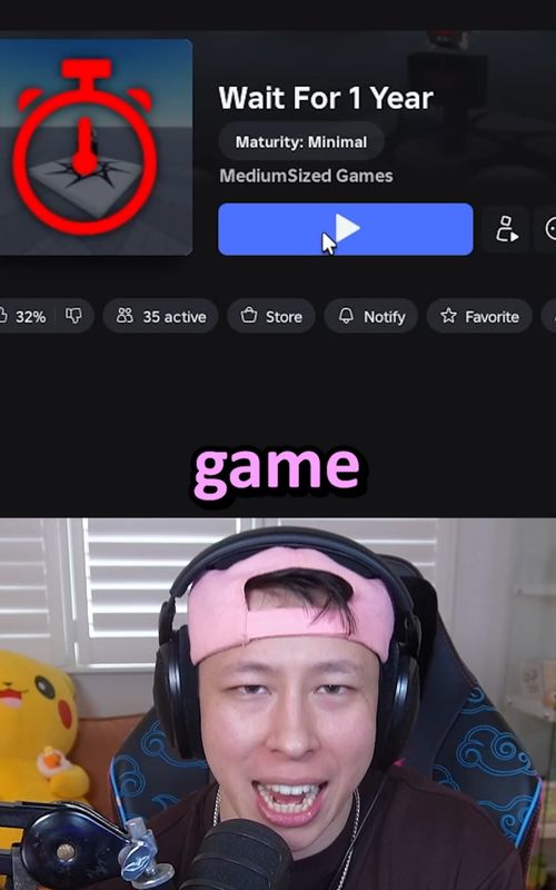 the "1 year" roblox speedrun ⏰ #roblox #robloxgames #streamer #bundun #streamerclips #robloxstory
