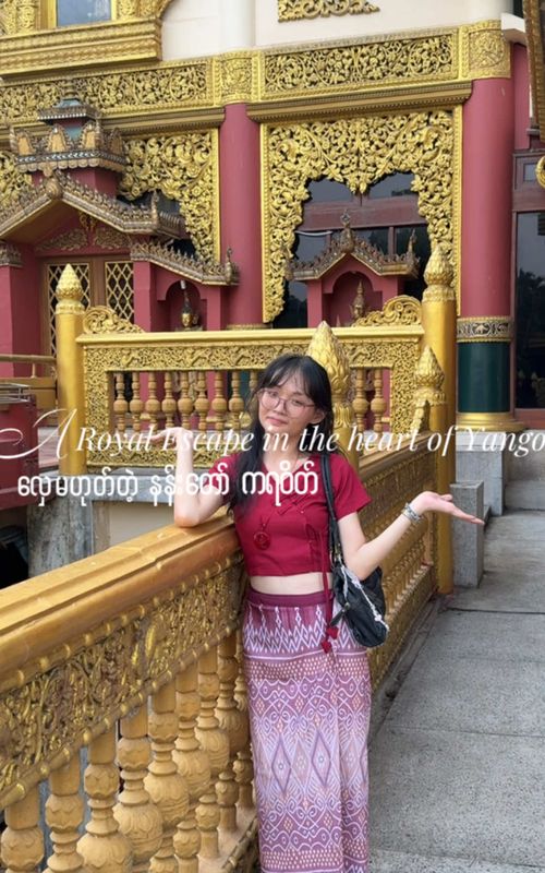 Living in Yangon my whole life and I finally visited Karaweik Palace _Such a hidden gem that deserves more love #yangon #KaraweikPalace #kandawgyi #burmesegirl #fyp 