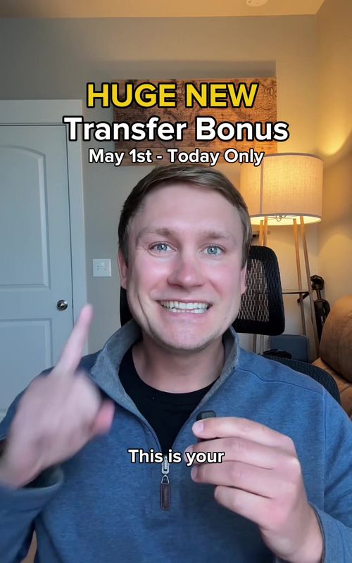 There is a MASSIVE transfer bonus going on right now, but it’s for today only #Travel #TravelTips #Points #PointsAndMiles #AwardTravel