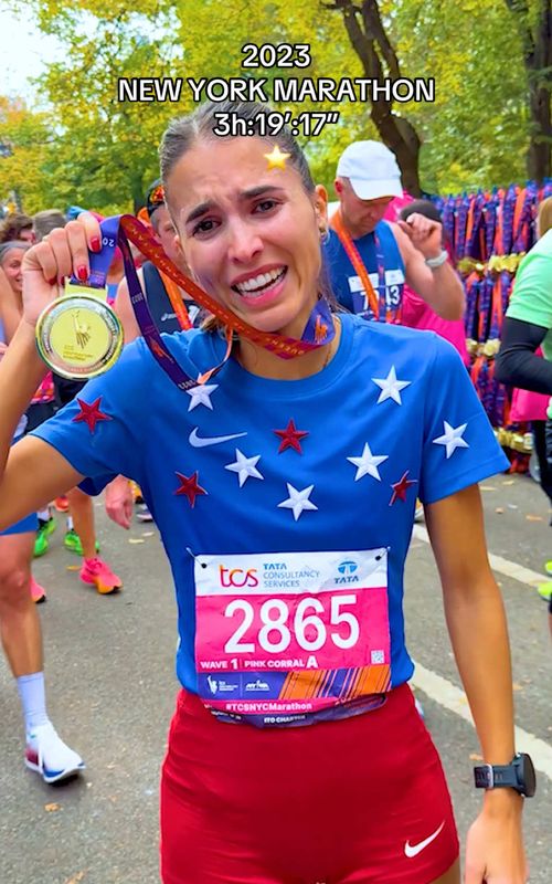 UNFORGETTABLE MARATHON JOURNEY 🥹❤️ Every race was unique and a rollercoaster of emotions. The NEW YORK MARATHON was the first marathon of my life, and at the finish line I was so proud of this achievement. I felt like a superhero. The BERLIN MARATHON was where I set my PB, cutting 17 minutes off my time. That gave me a lot of confidence 💪 Then came the LONDON MARATHON, which wasn’t a good day for me. The finishing time was far from my goal, but I was still glad to have finished it. Completing a marathon is always a great achievement. At the CHICAGO MARATHON, I was so happy to race again, and then came the TOKYO MARATHON, where I set my second best time ever. The BOSTON MARATHON was my last Marathon Major, and it was a real party. Crossing that finish line, I realized one of my dreams: becoming a SIX STAR MARATHON FINISHER ⭐️ and I’m so proud of this journey, made of ups and downs, happy and difficult moments, smiles and tears ✨ After each race, you become a different runner, and marathon after marathon, you carry something precious in your heart forever 😍🙏🏻 #marathon #Running #motivation #emotional #inspiration 