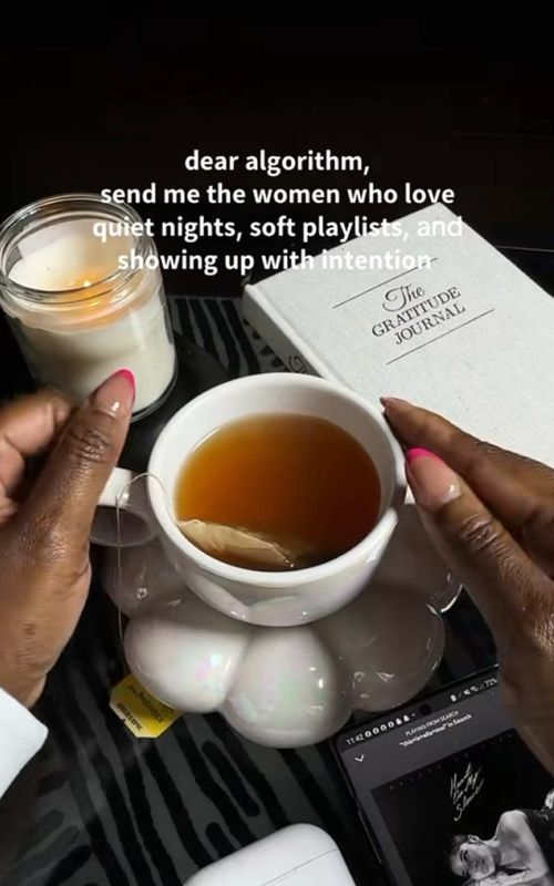 For the women who love soft nights and intentional moments 🤎🫶🏾 creating space to slow down, be present, and pour back into yourself 🕯️🤍 #nightroutine #SelfCare #aesthetic #cozyvibes #cozyathome night self care routine • wellness content creator • self care habits for women • black woman lifestyle • self love influencer • self care aesthetic • night routine