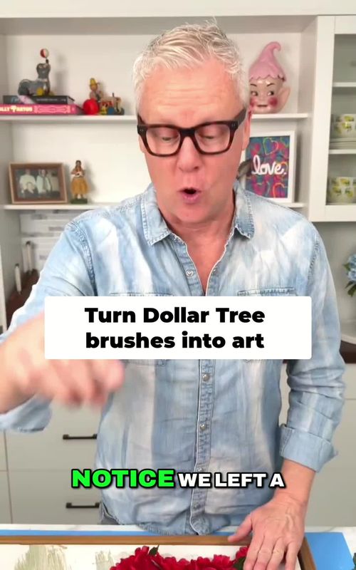 DIY Weathered Paint Brushes_ Crafting Magic with Dollar Store Finds!#fyp #foryoupage #viral